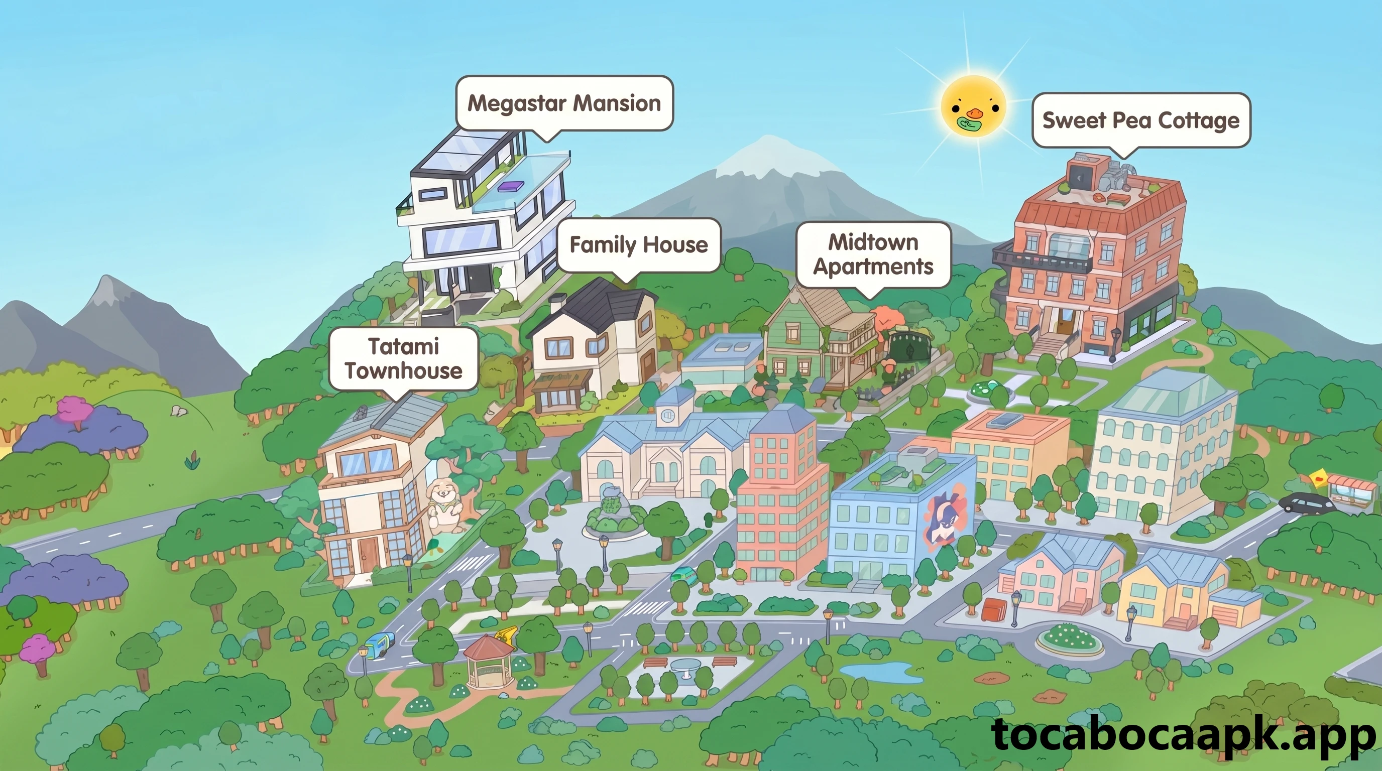 Badger Peak: Megastar Mansion, Midtown Apartments, Tatami Townhouse, Sweet Pea Cottage e Family House