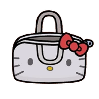 Oct 17 gift — Hello Kitty cosmetics bag opened