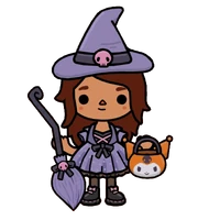 Oct 24 gift — Kuromi Halloween outfit box with witch hat and broom