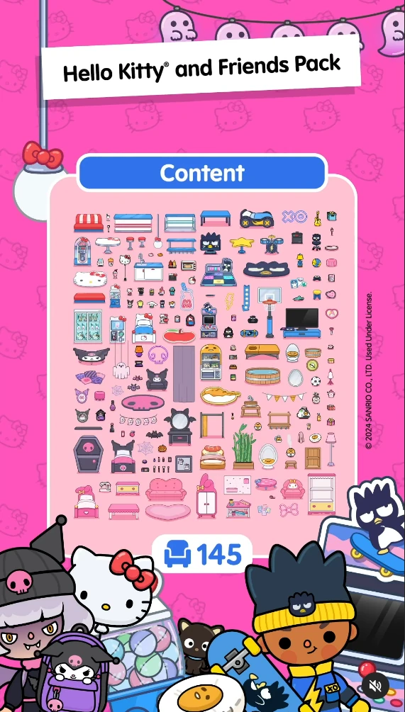 All Hello Kitty and Friends 2021 furniture and decor items collage
