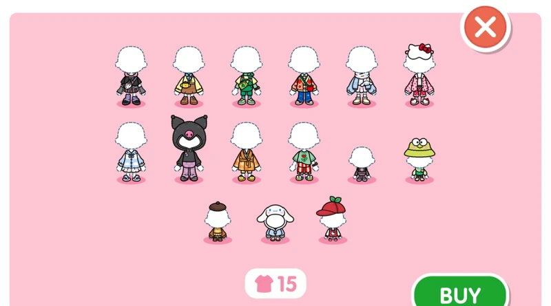 Hello Kitty and Friends Street Style Pack clothing overview