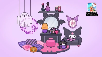 Kuromi 2021 furniture pack theme — goth punk ghostly ornaments