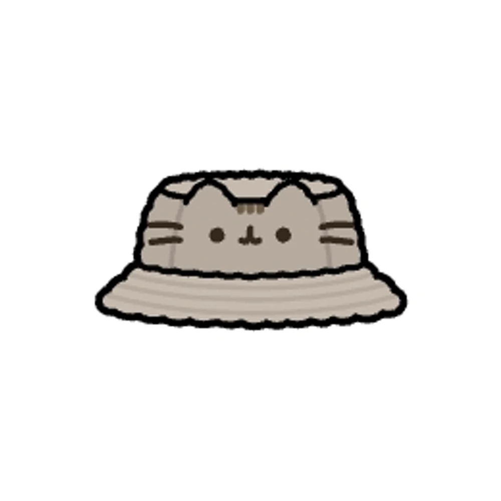 Pusheen-themed brim hat