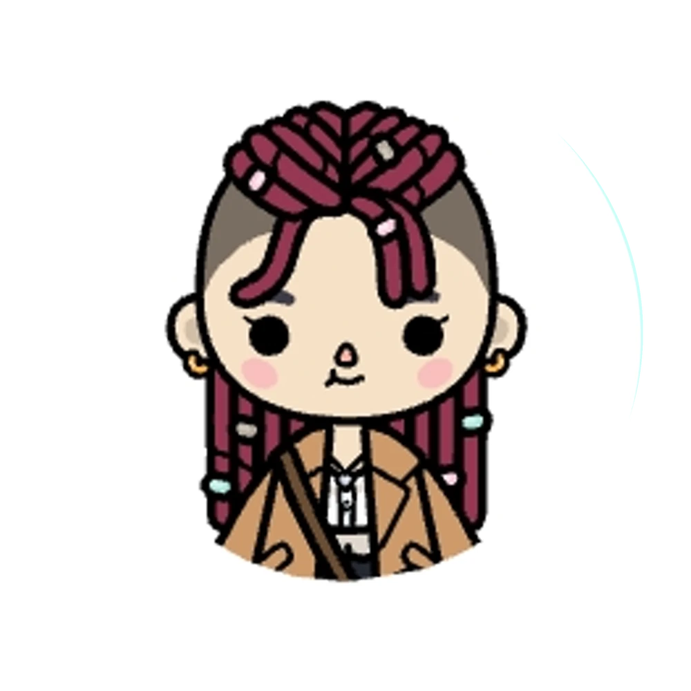 Baby pink split-dyed mullet with arched bangs