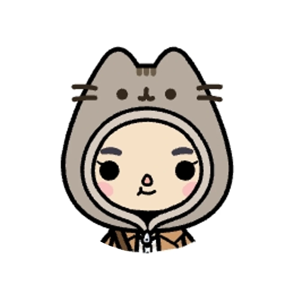 Pusheen-themed hoodie headwear