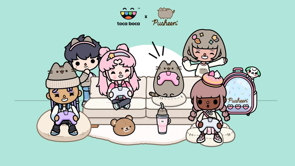 Pusheen x Toca Boca media asset showing detailed outfit close-up