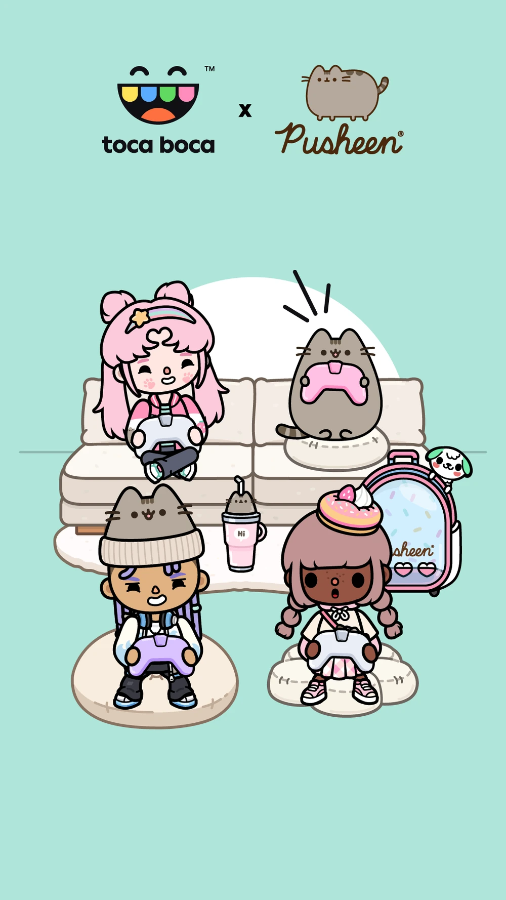 Pusheen x Toca Boca media asset showing hairstyle detail