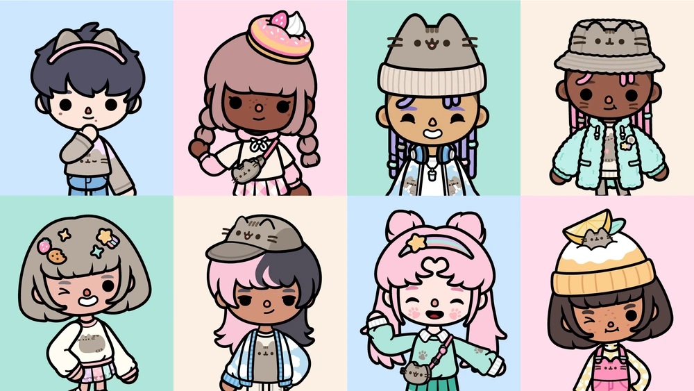 Pusheen x Toca Boca media asset showing Pusheen branding