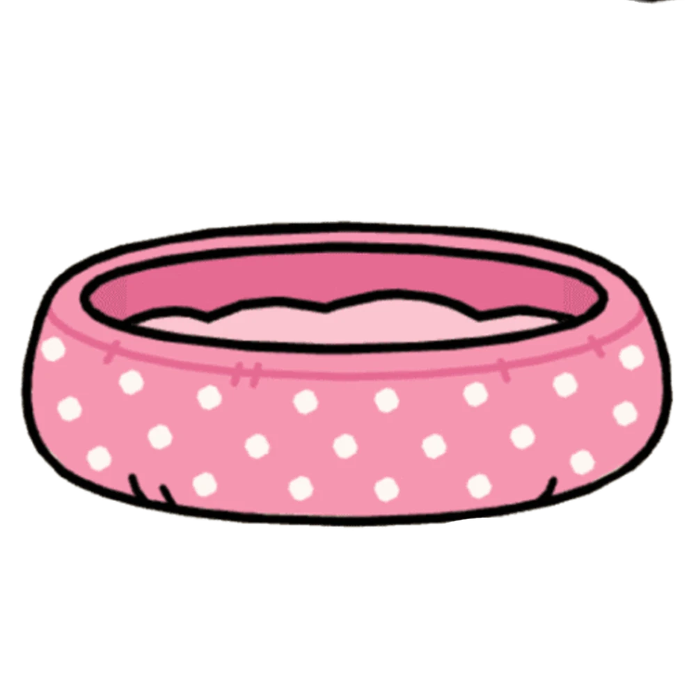 Pink polka cat bed gift