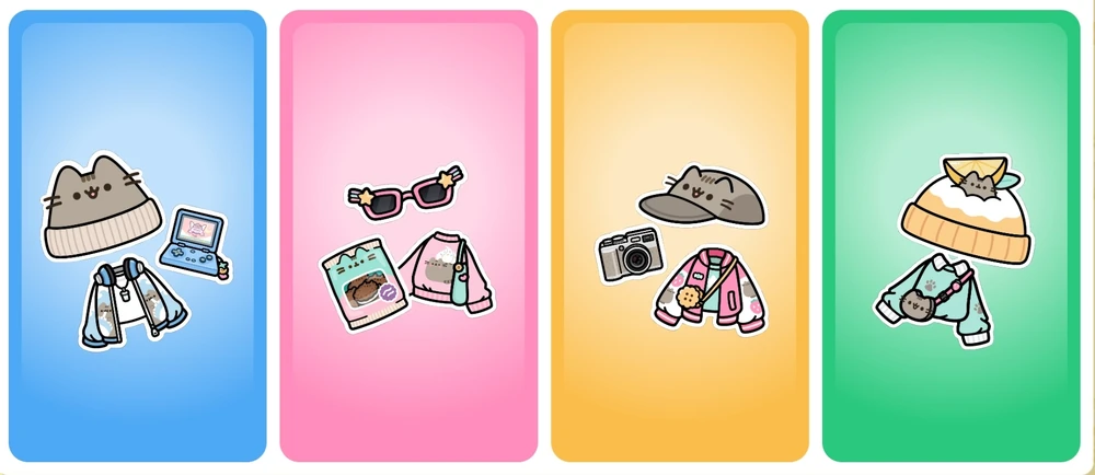 Pusheen x Toca Boca community poll image asking players about favorite items