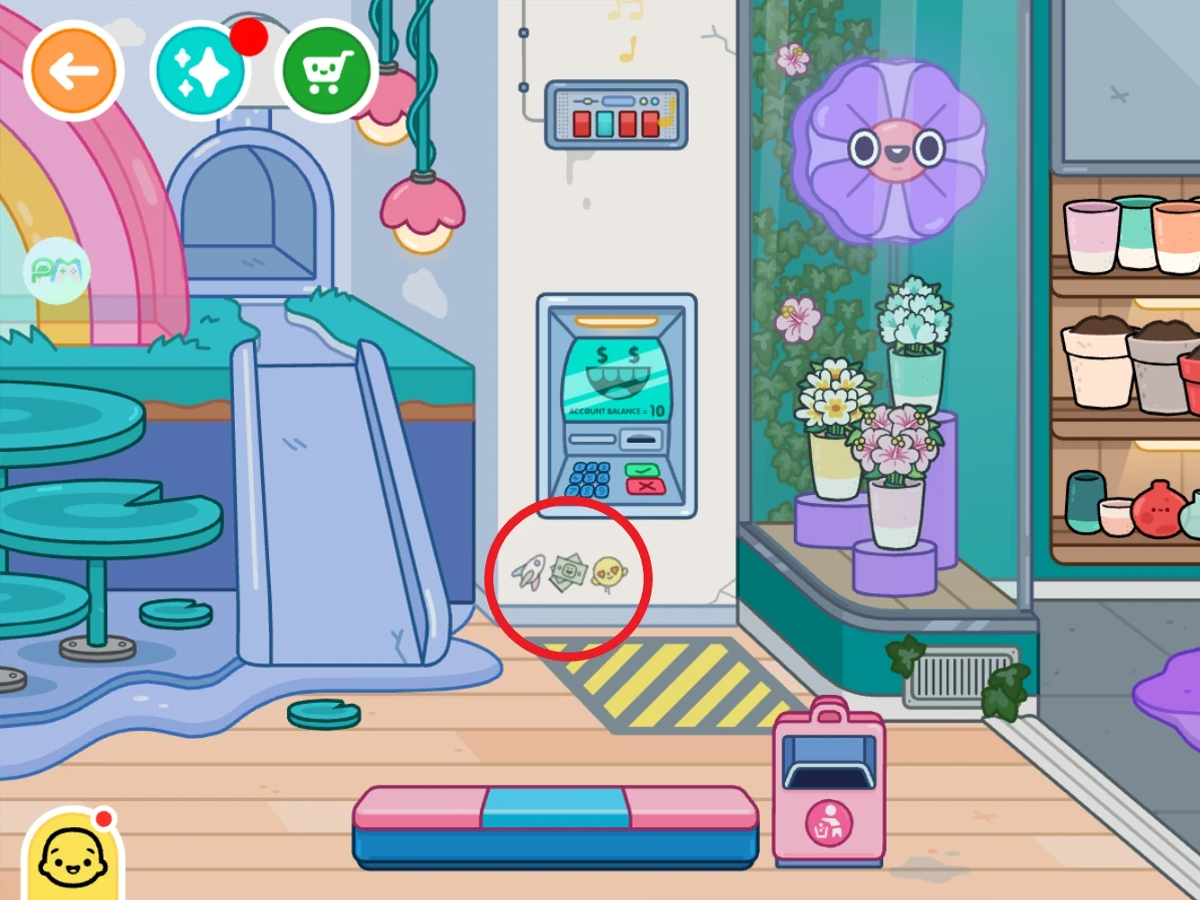 Busy Plaza birinci kat çiçekçi yakını ATM altı emoji ipuçları