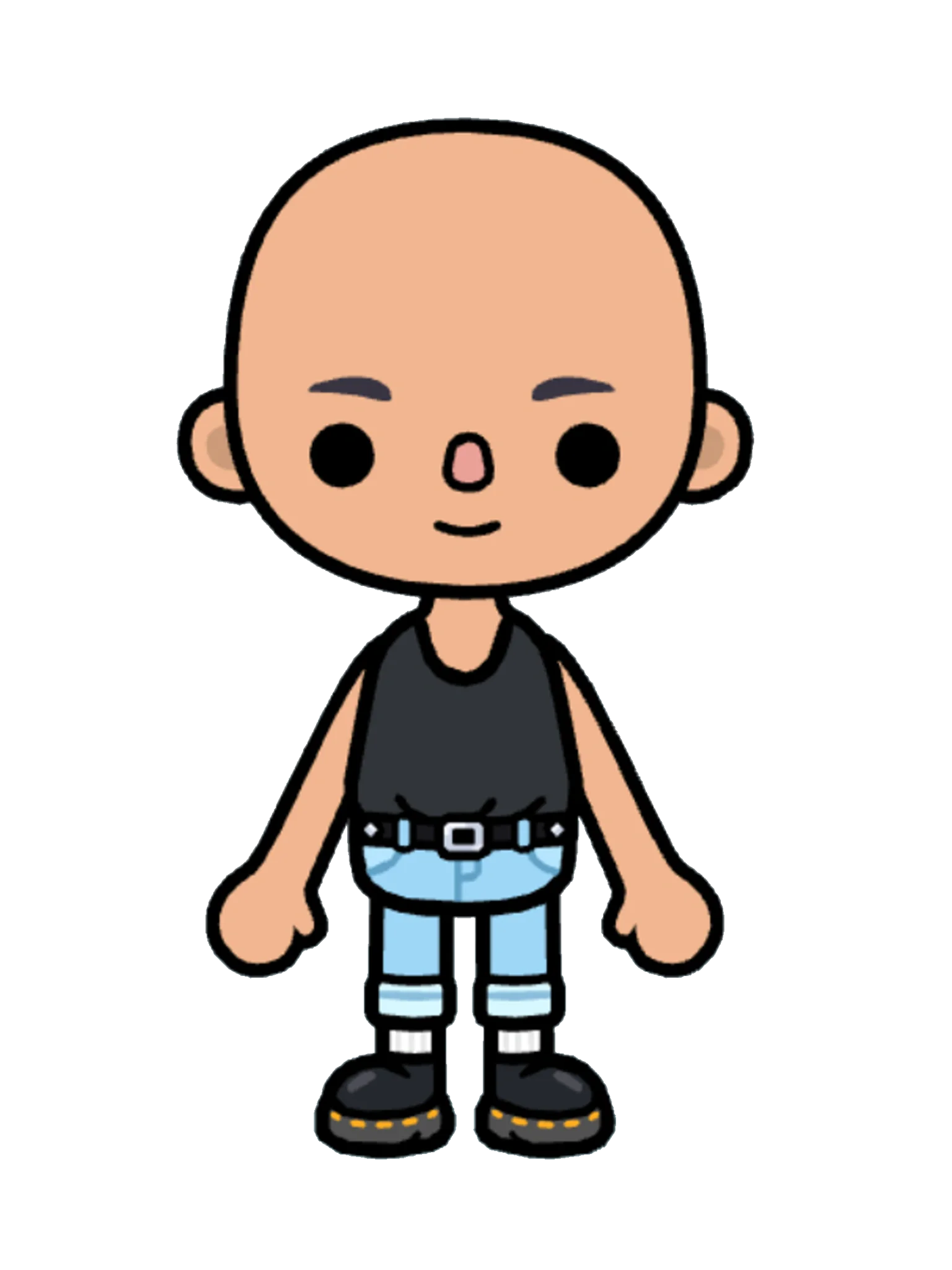 Character Creator Outfit 1 in Toca Boca — full-body view, references Conan Gray's Kid Krow album cover