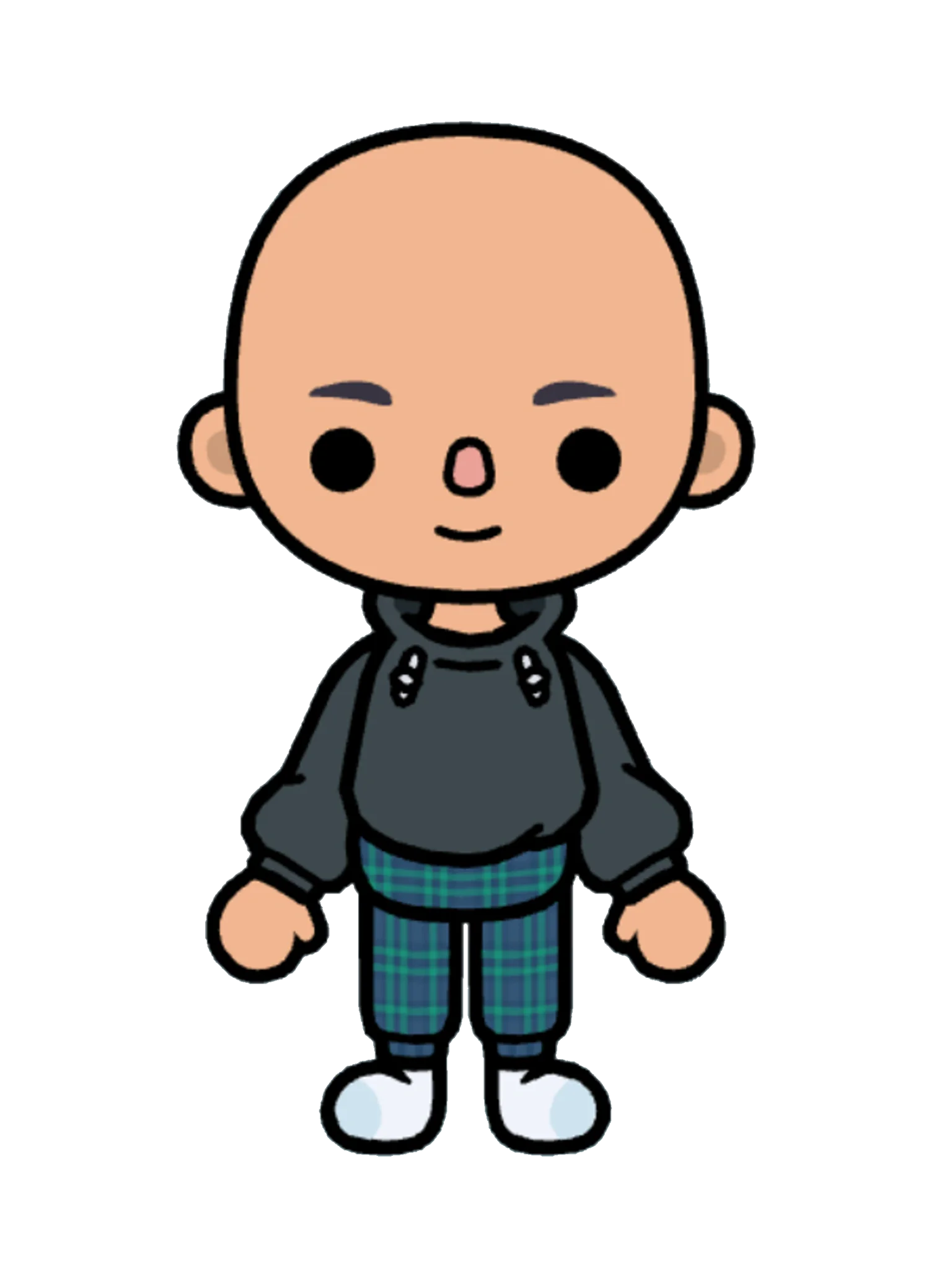 Character Creator Outfit 9 in Toca Boca — full-body view, hybrid Superache and Found Heaven era look